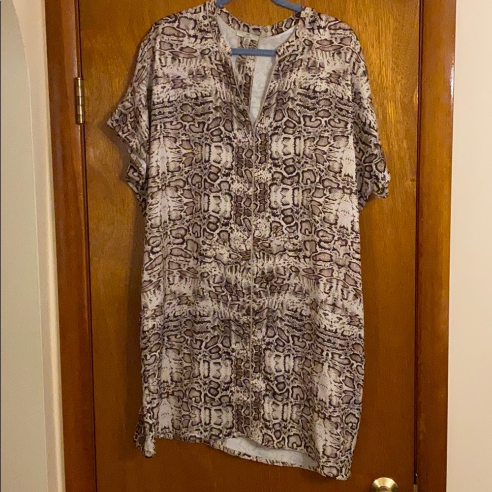 H by Halston Snake Print Dress Size Large